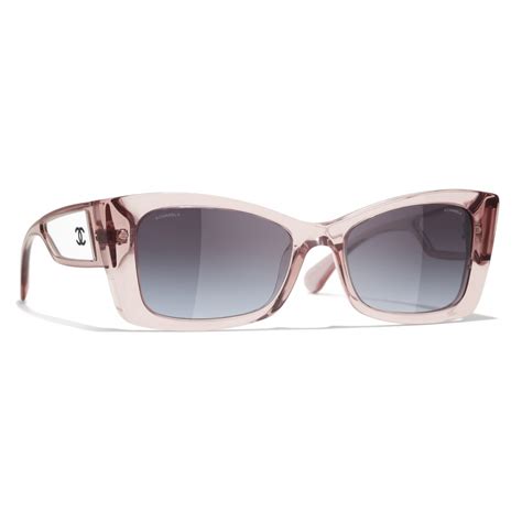 chanel pink frame cc logo sunglasses|Chanel sunglasses with clear sides.